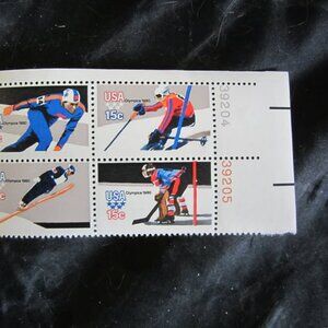 1980 #1795-1798, 15CENT, WINTER OLYMPIC STAMPS, 4 BLOCK